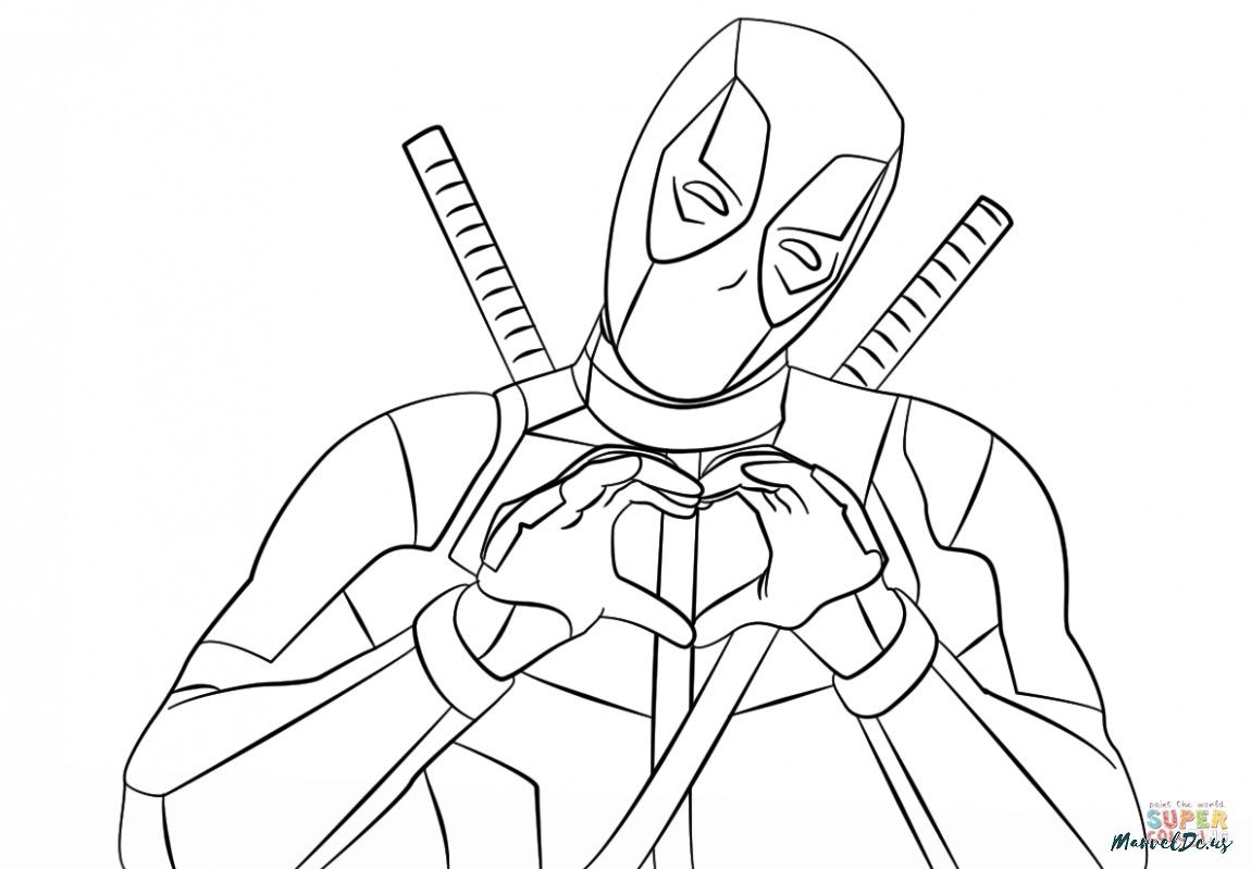 Deadpool coloring pages