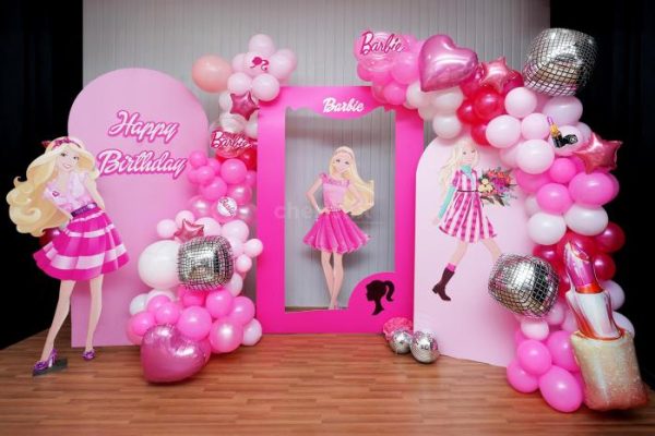 Barbie theme birthday decoration