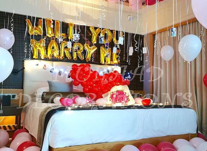 Hotel room decoration ideas for birthday