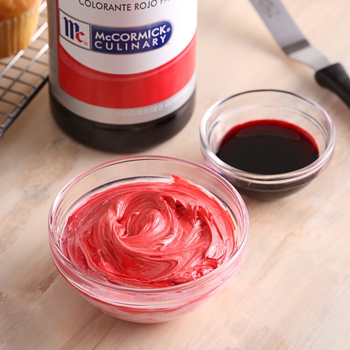 Red oil based food coloring