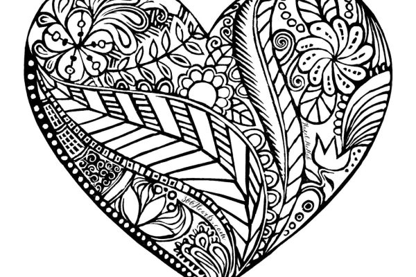 Heart coloring pages