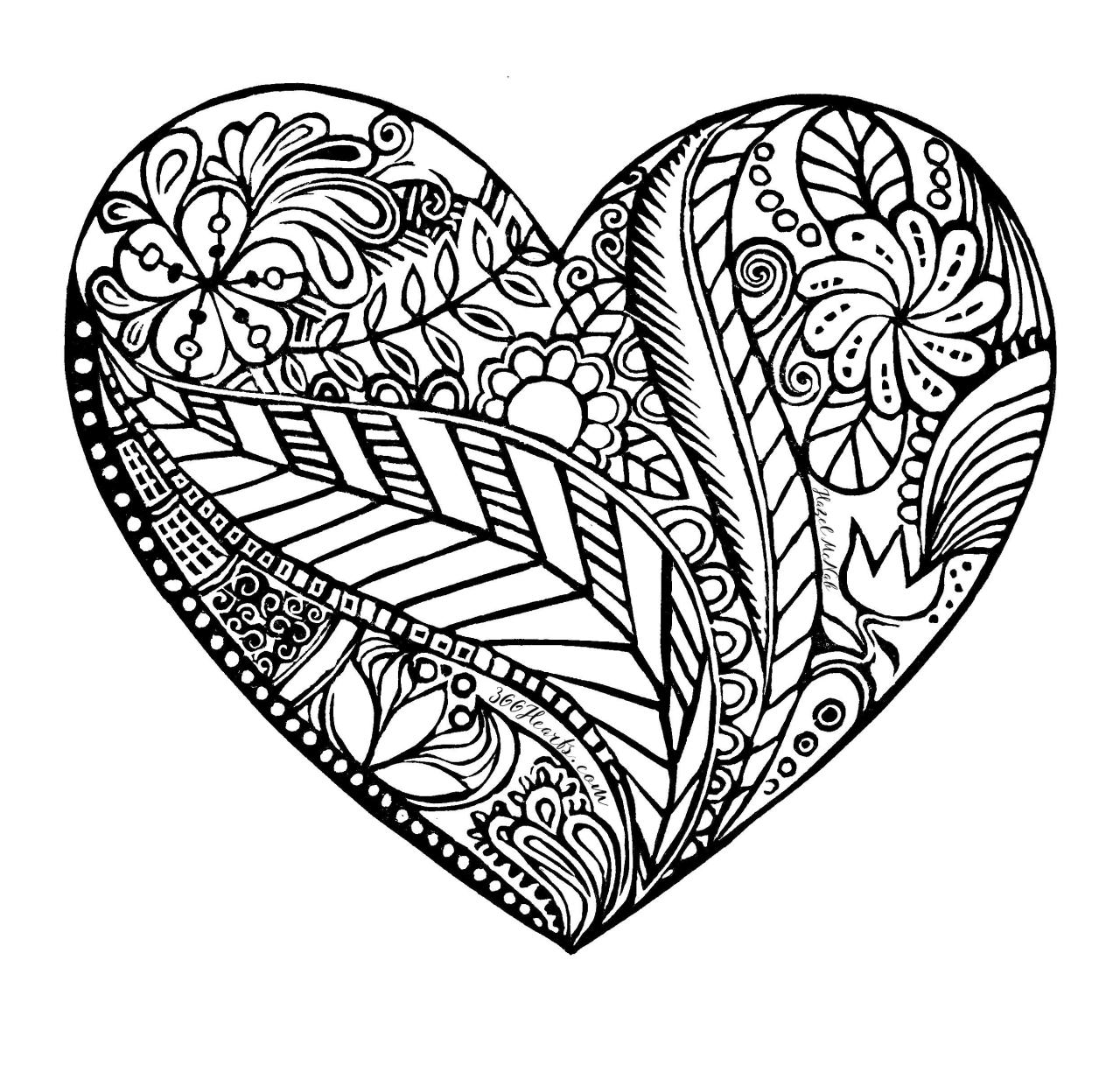 Heart coloring pages