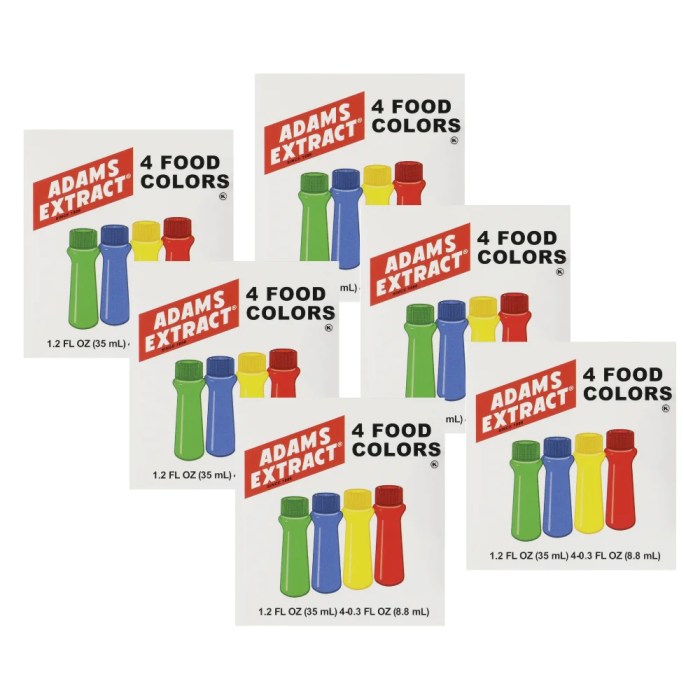 Adams extract food coloring