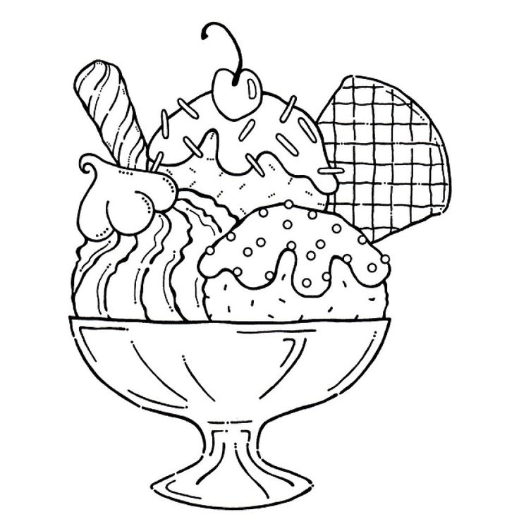 Ice cream coloring page