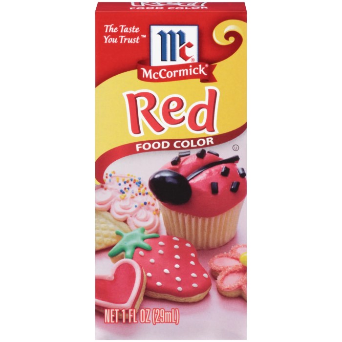 What is in red food coloring