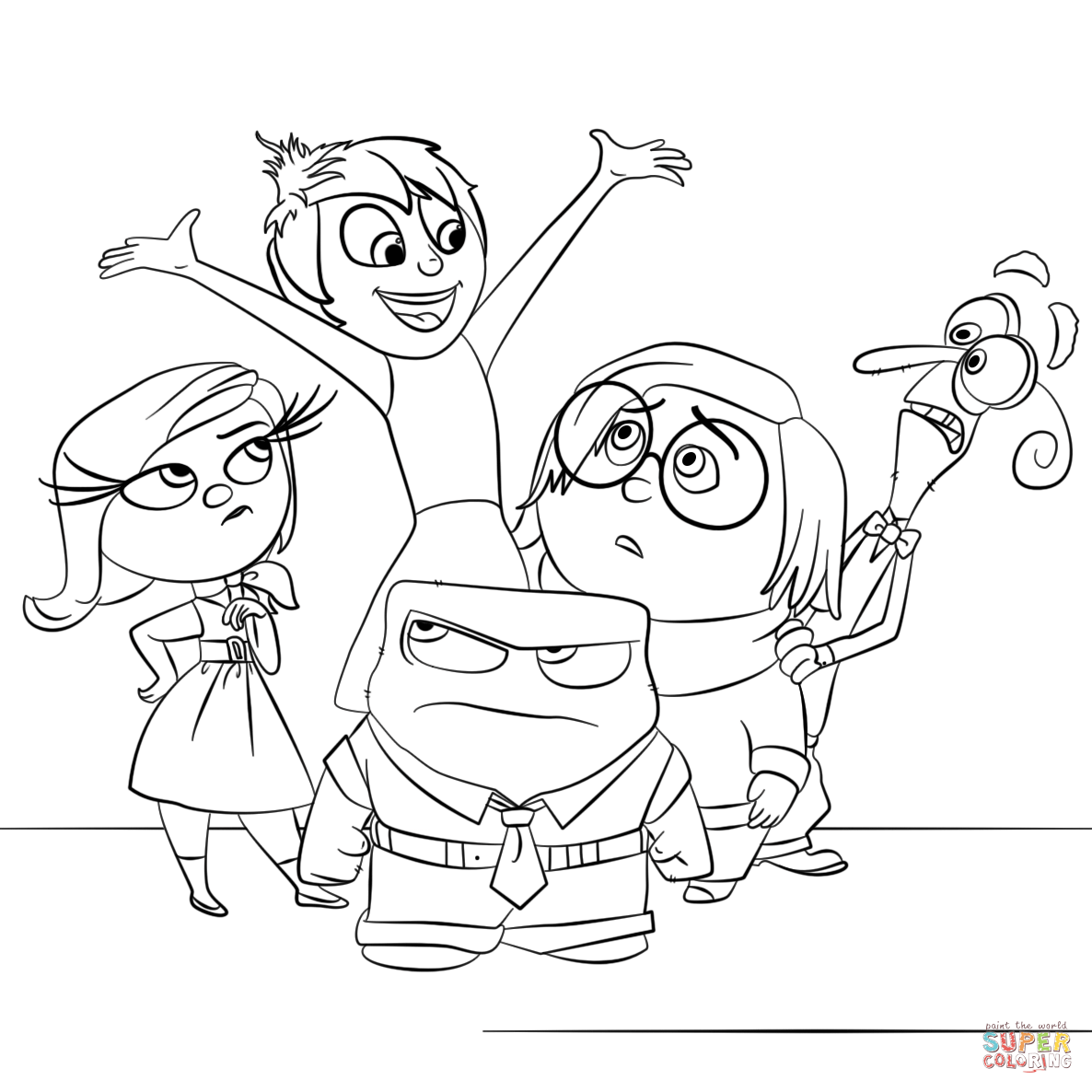 Inside out coloring pages