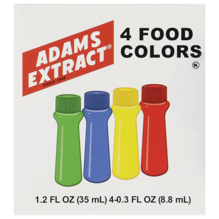 Adams extract food coloring