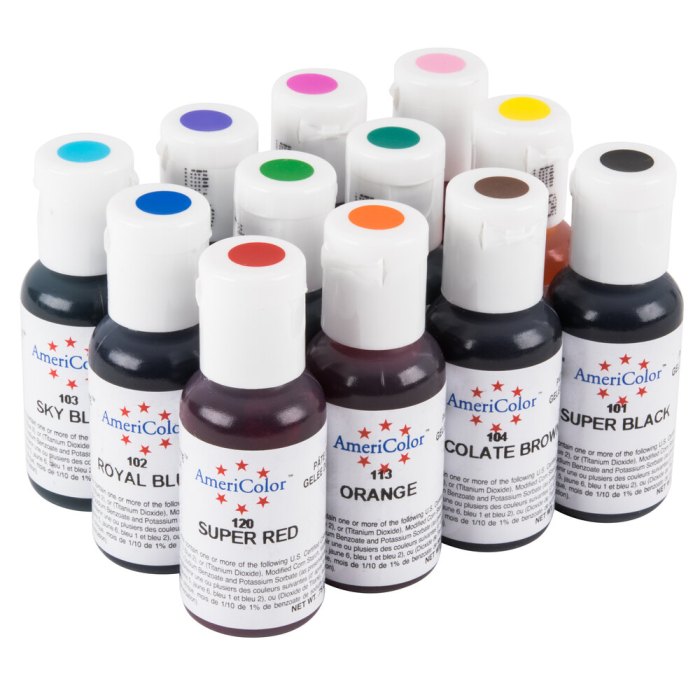 Color gel food coloring