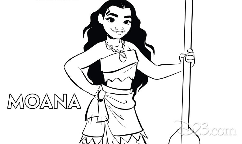 Moana coloring pages