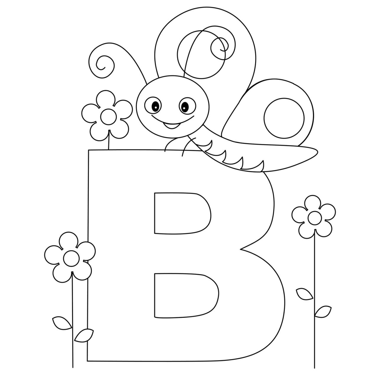 Letter coloring pages