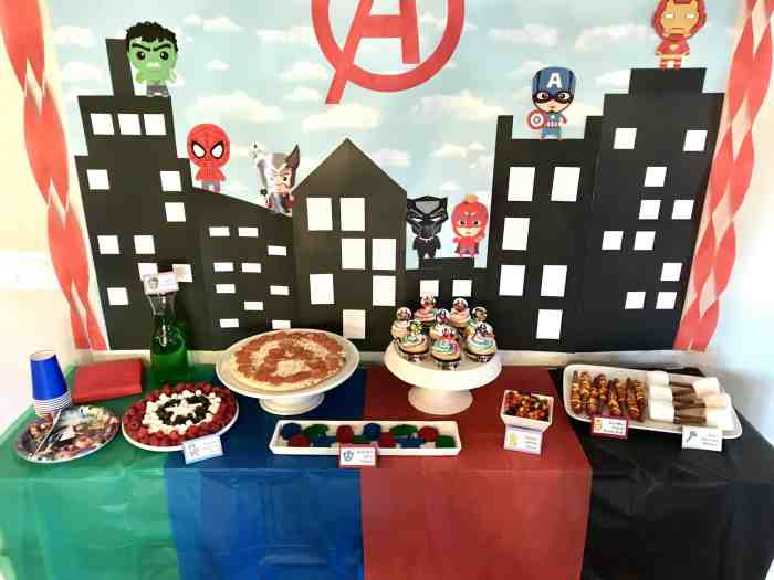 Avengers theme birthday decoration