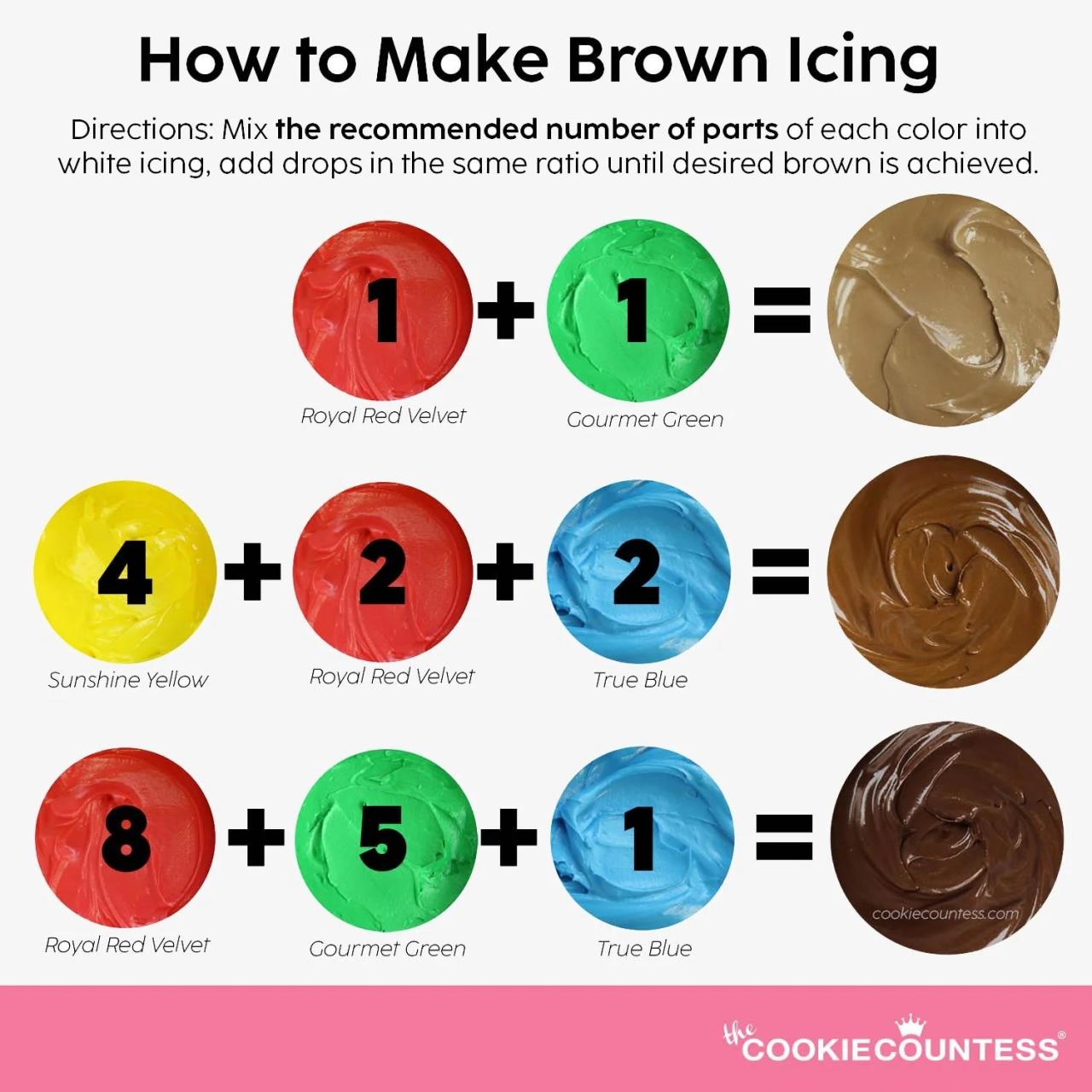 How do you make brown food coloring