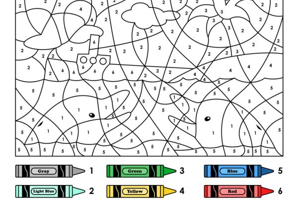 Color by number coloring pages