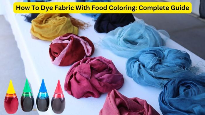 Dyeing clothes with food coloring