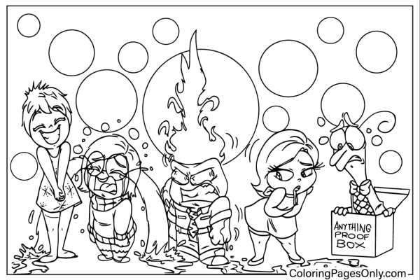 Inside out 2 coloring pages