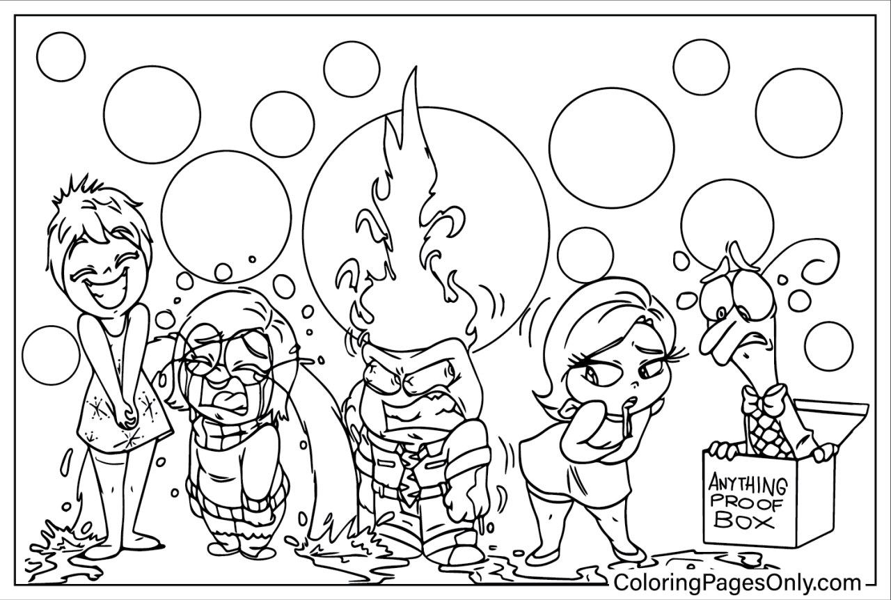 Inside out 2 coloring pages