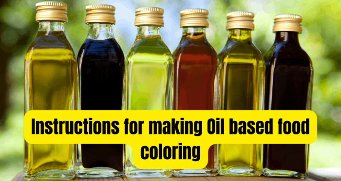 Black oil based food coloring