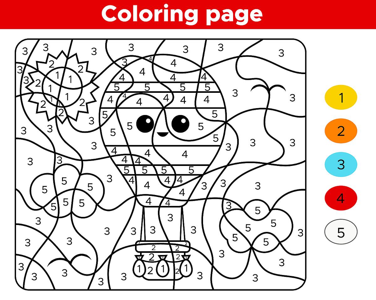 Color by number coloring pages