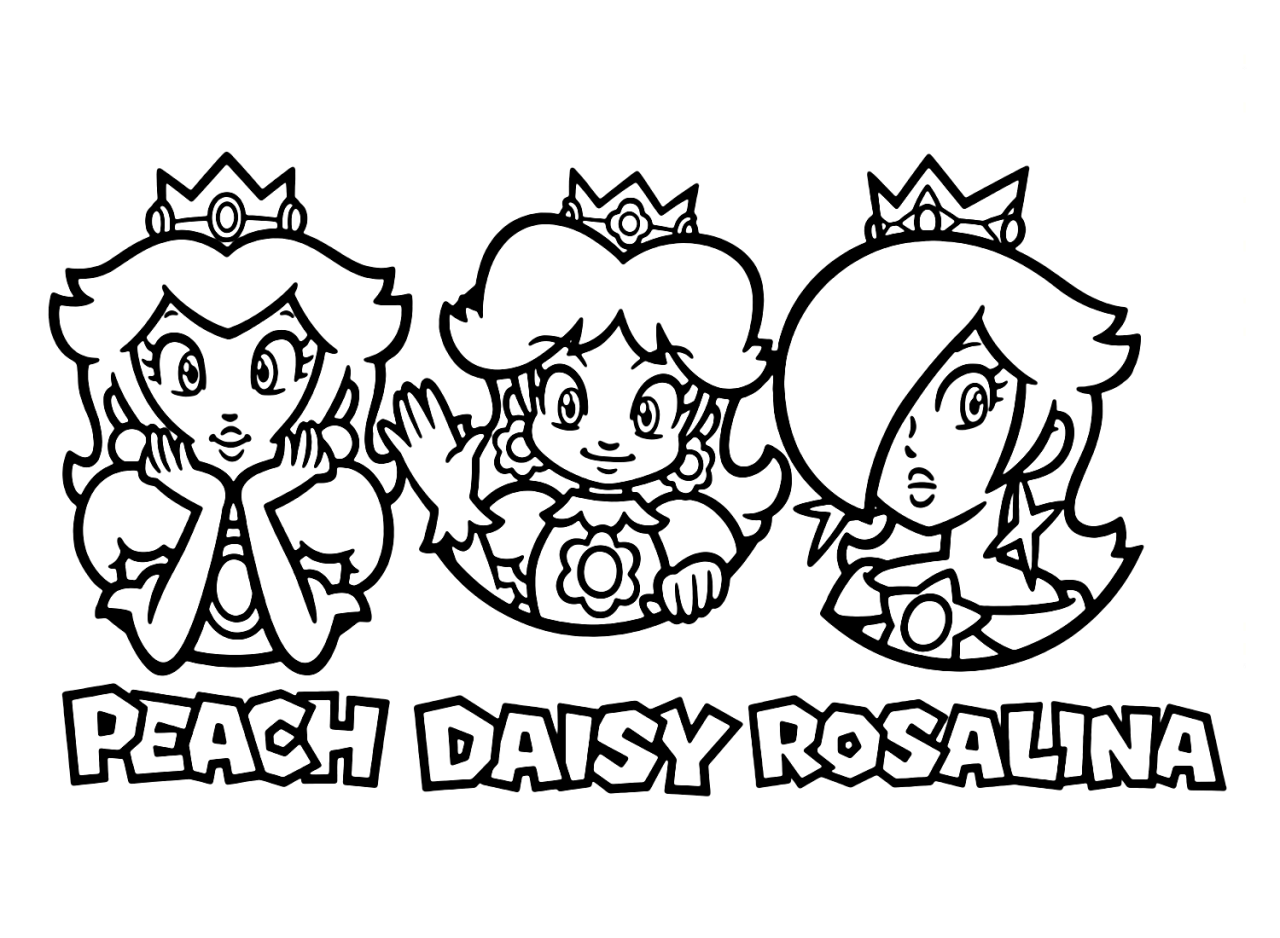 Princess peach coloring pages