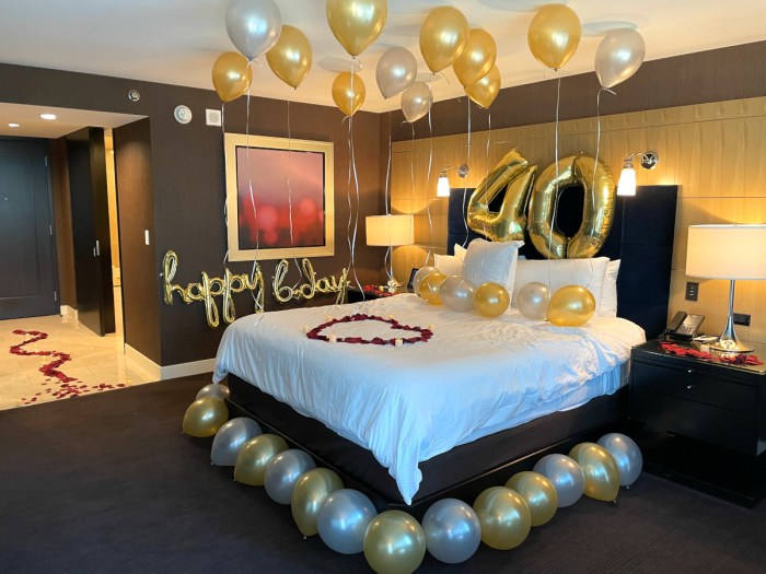 Hotel room decoration ideas for birthday