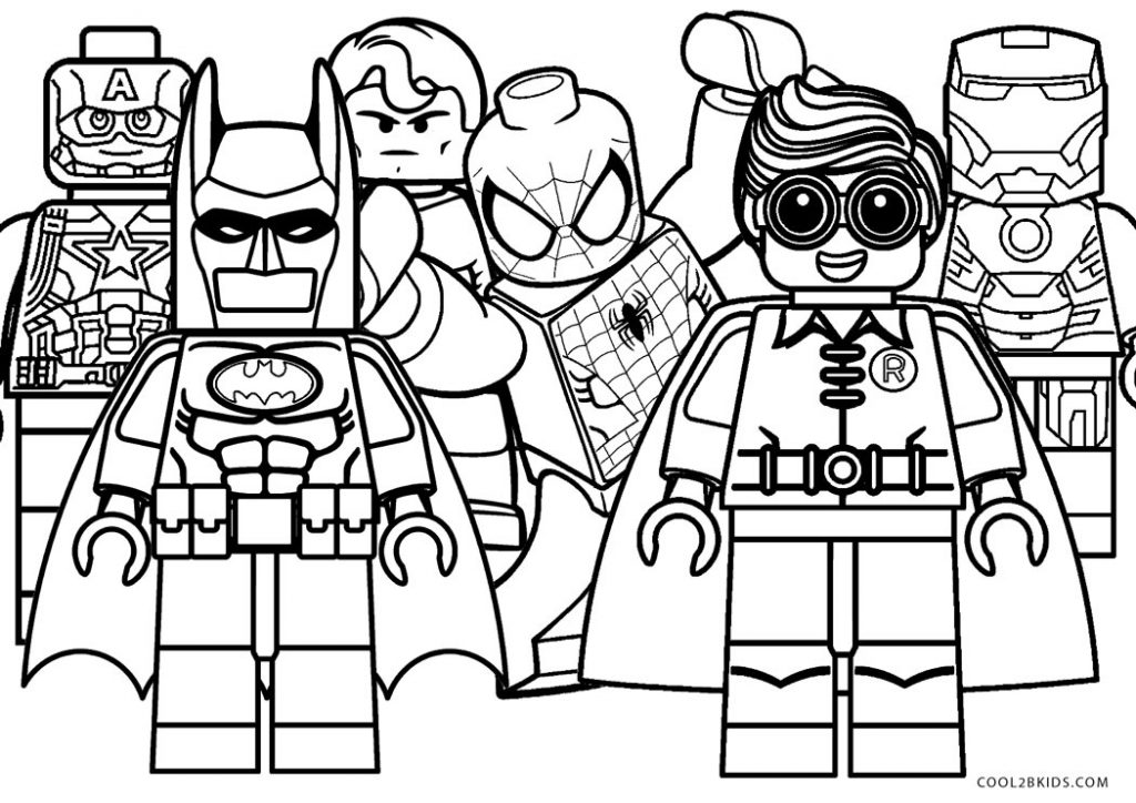 Superhero coloring pages