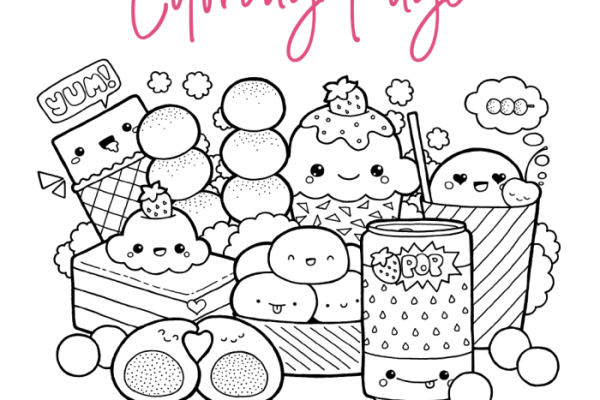 Coloring pages printable food