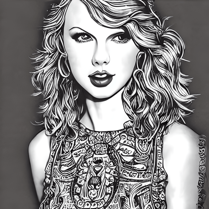 Taylor swift coloring pages