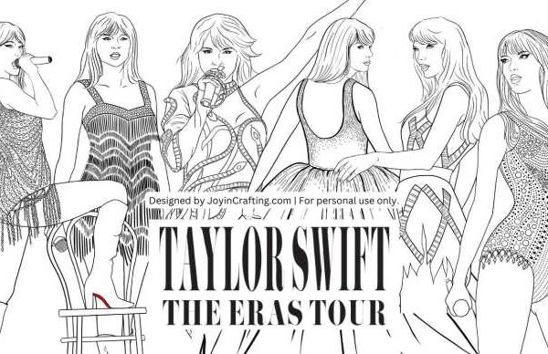 Taylor swift coloring pages