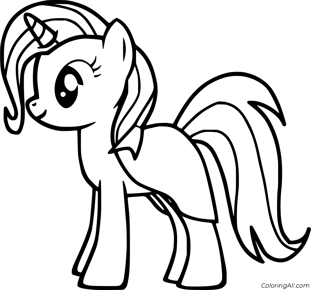 Pony rainbow dash little drawing scootaloo getdrawings coloring