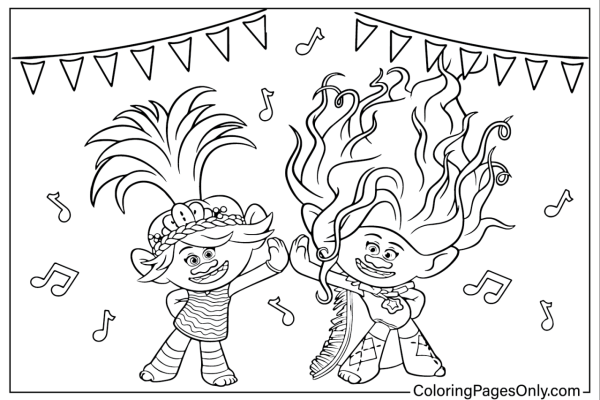 Trolls coloring pages