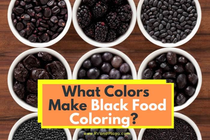 Black oil based food coloring