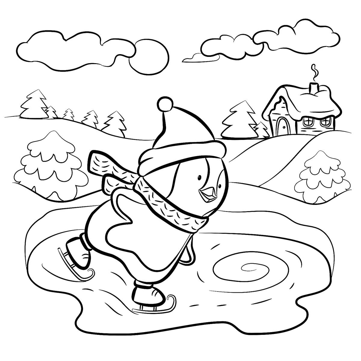 Winter coloring pages printable kids print seasons day a4 children adults wonder