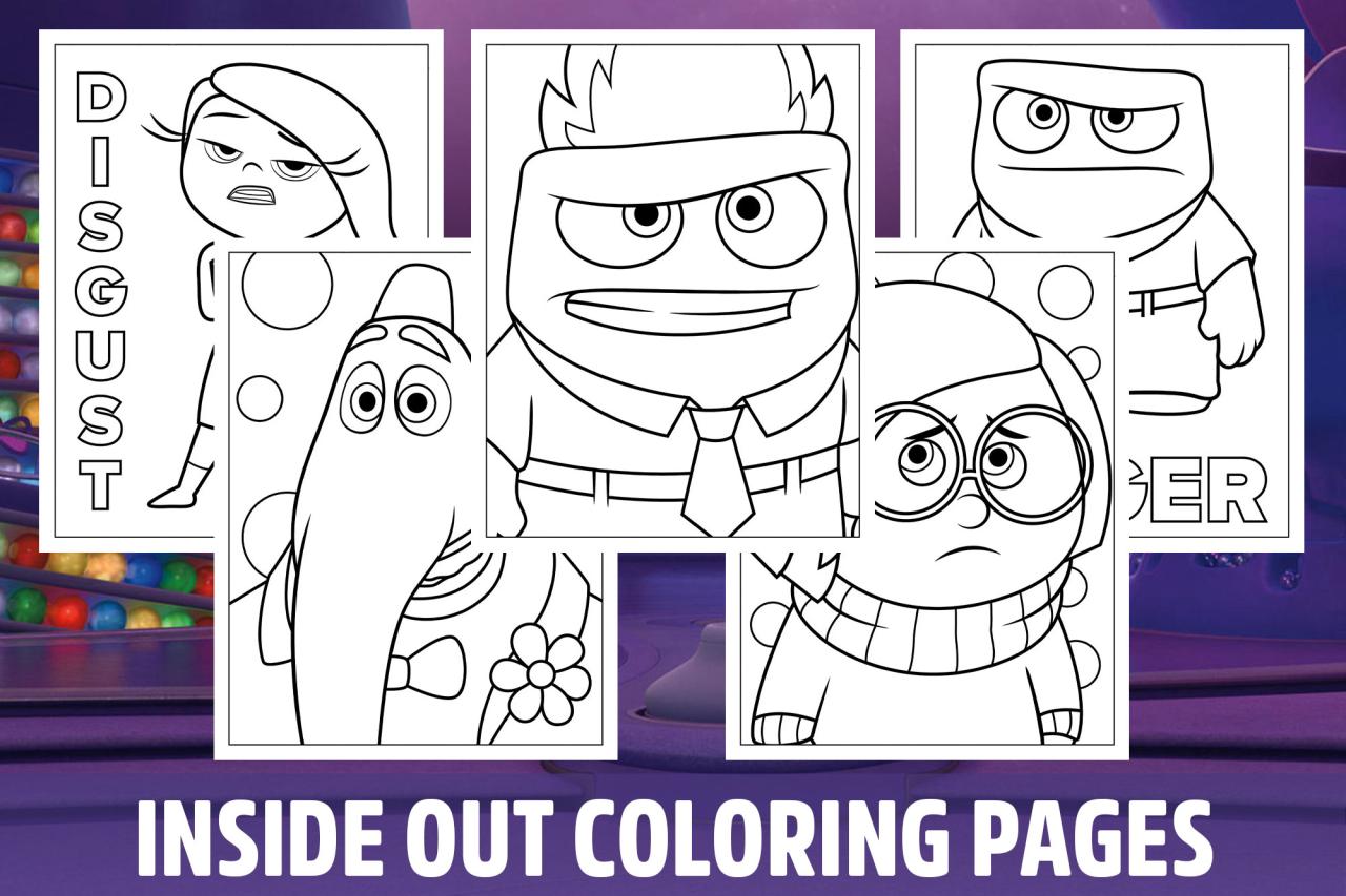 Inside out coloring pages