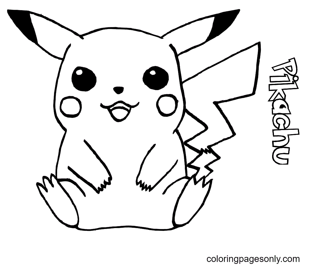 Pikachu coloring page