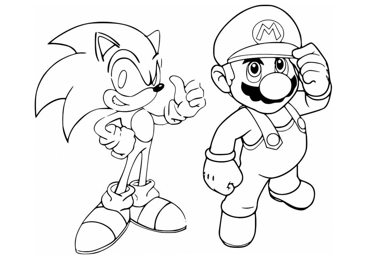 Mario coloring page