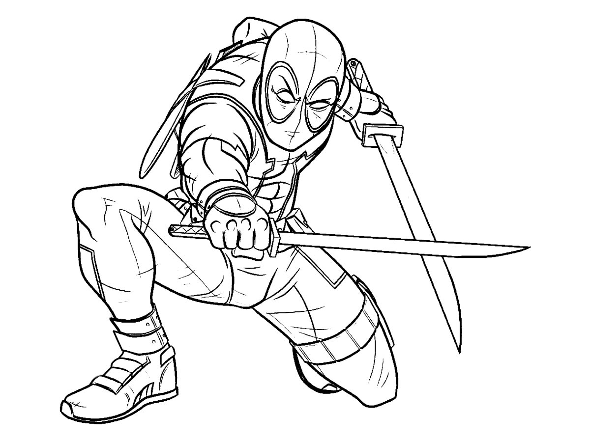 Deadpool coloring pages