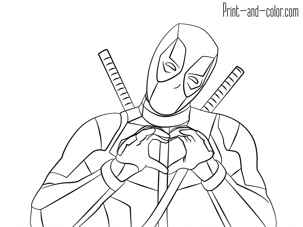 Deadpool coloring pages