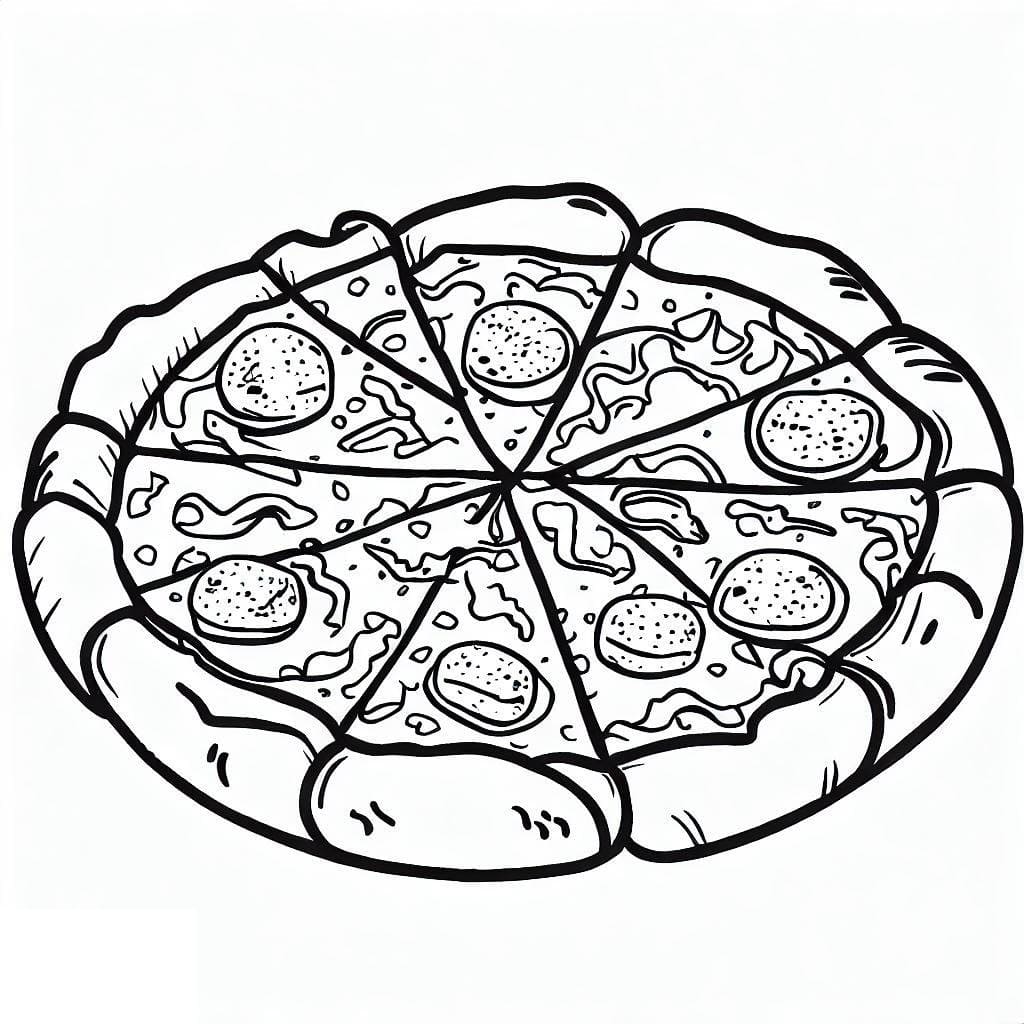 Pizza coloring pages