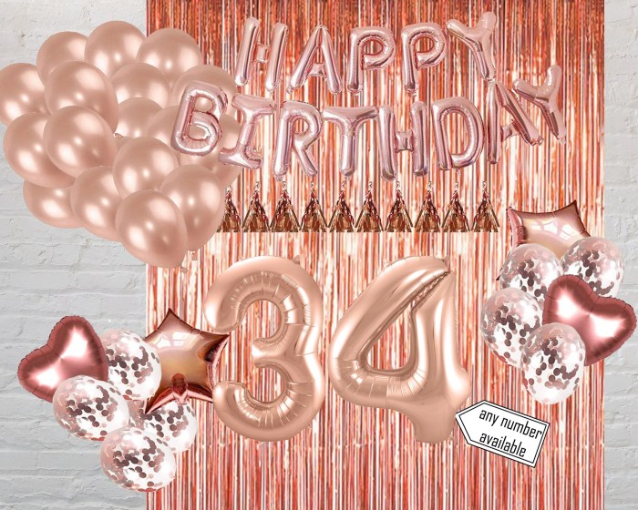 34th birthday decoration ideas