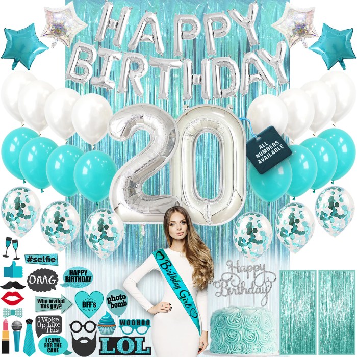 20th birthday decoration ideas at home