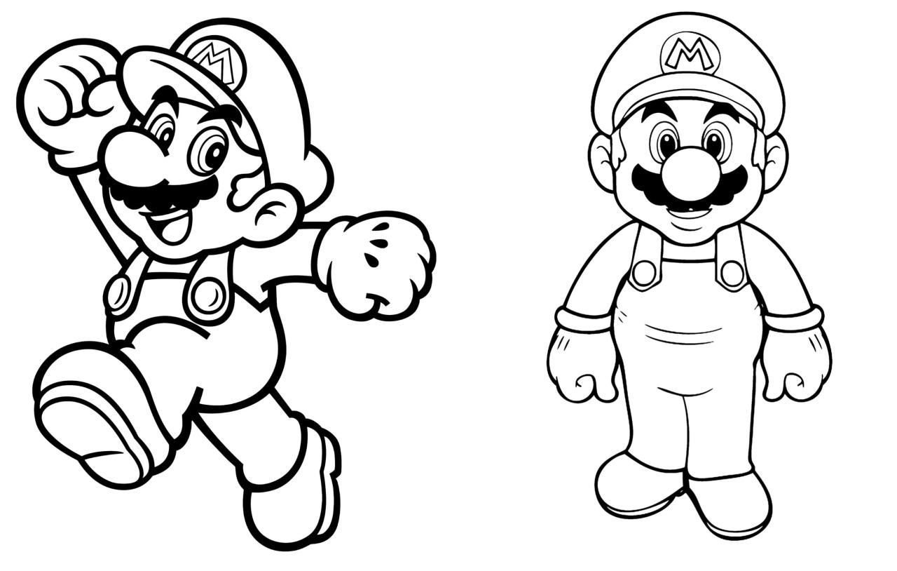 Mario coloring page