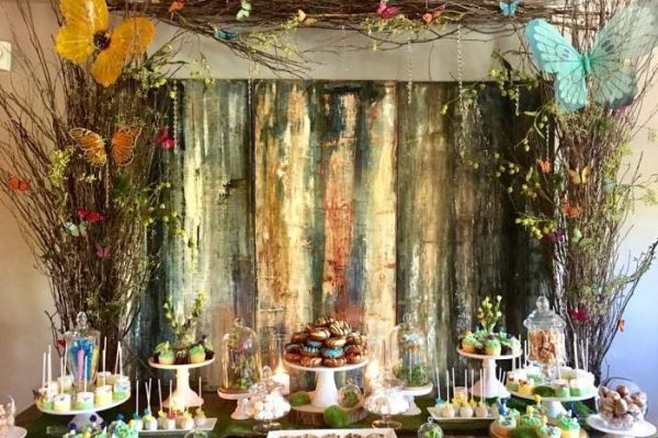 Forest background decoration for party