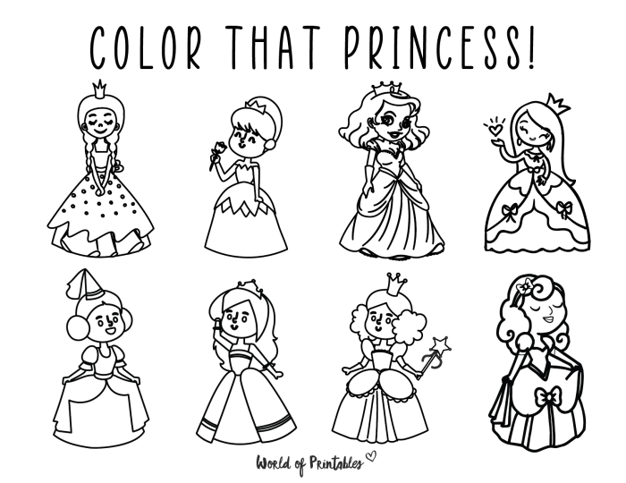 Princess coloring pages