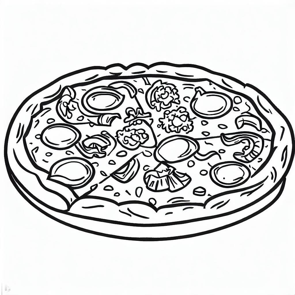 Pizza coloring pages