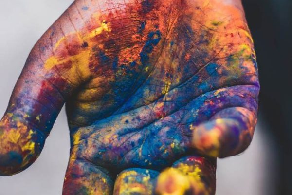 What takes food coloring off skin