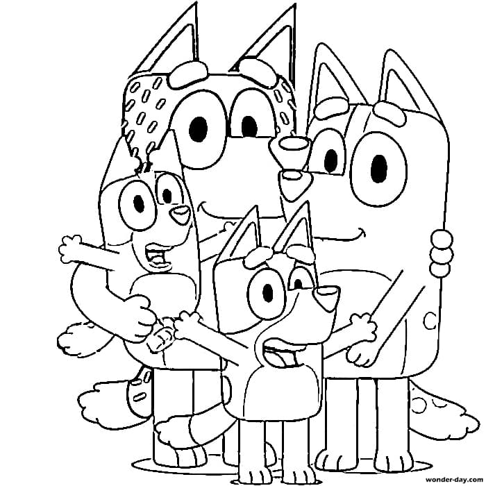 Bluey coloring pages free