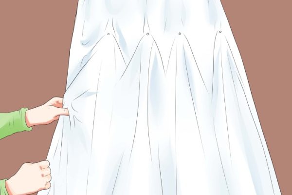 How to make bustle on wedding dress