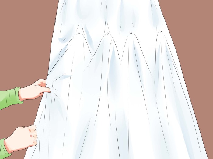 How to make bustle on wedding dress