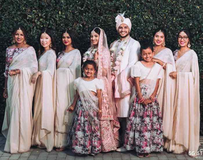 Indian wedding party dresses