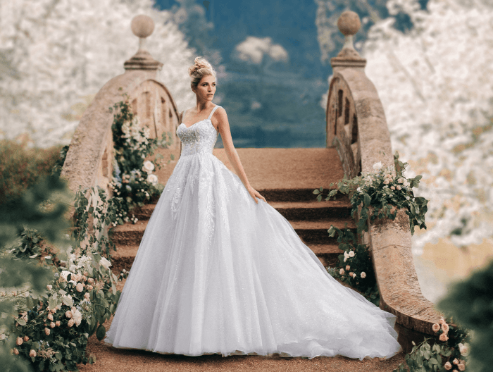 Fairytale wedding flower wedding dress